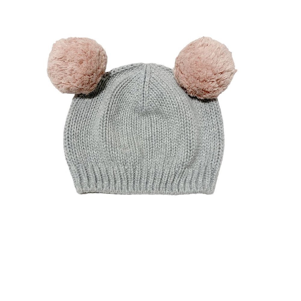 Baby Gap Knit Pink Pom Pom Beanie Toque